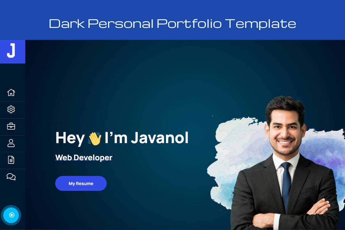 Javanol - Dark Personal Portfolio Template